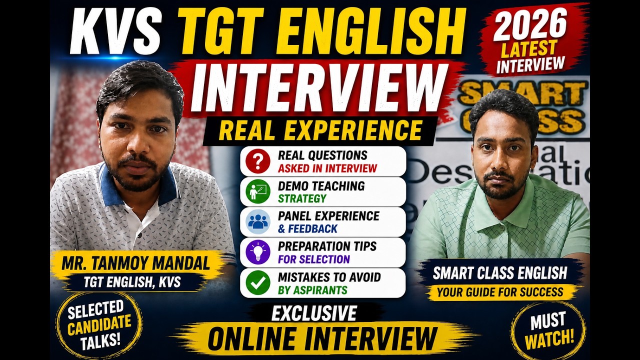 KVS TGT English Interview Real Experience by Mr Tanmoy Mandal|Questions, Demo & Tips 2026