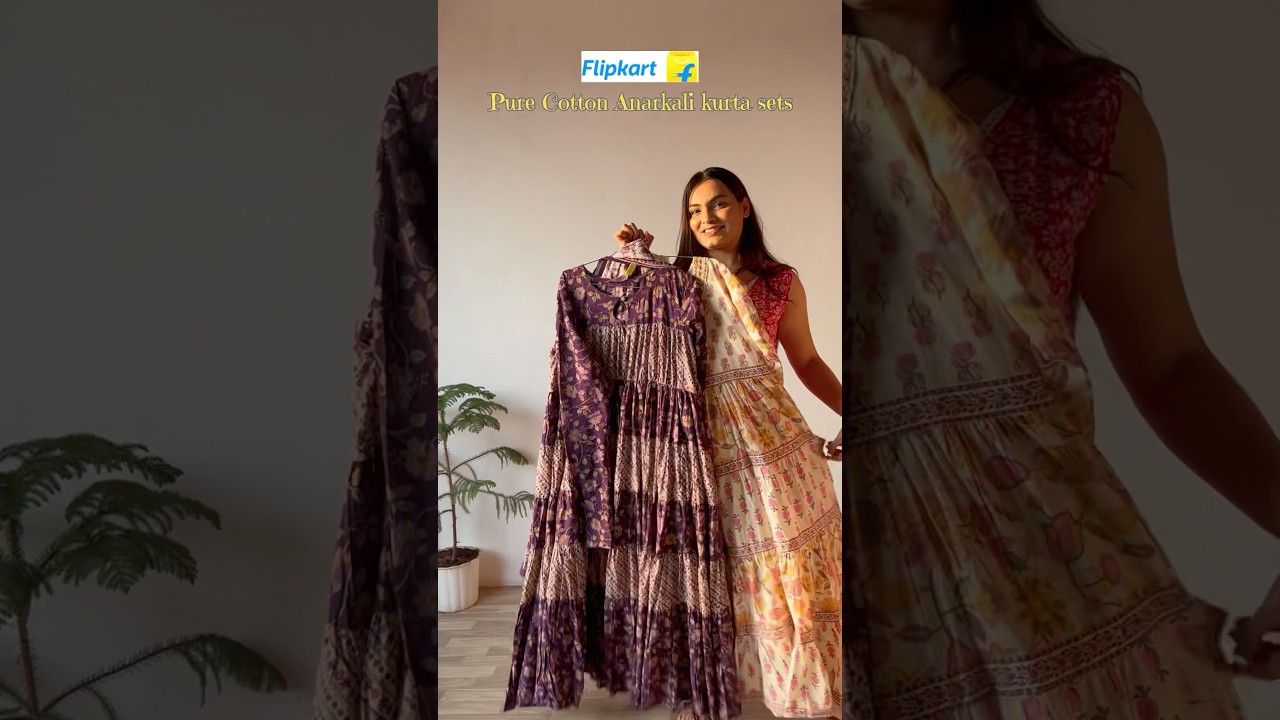 Flipkart Pure cotton Anarkali kurta sets || #purecotton #kurtasets #anarkalisuit #flipkarthaul