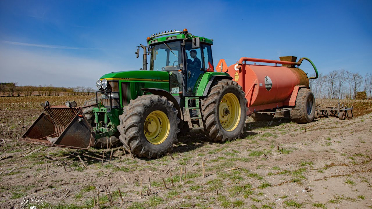 [4K] John Deere 7700 And 12 T Kimadan - Slurry - Damgaard