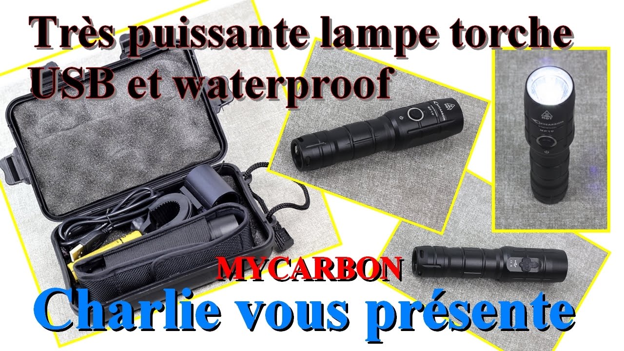La très puissante lampe torche USB rechargeable waterproof de 800 Lumens et visible à 300 mètres MYC