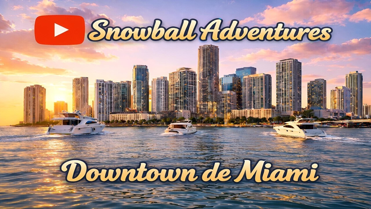 DOWNTOWN MIAMI, Florida, USA DRONE 4K