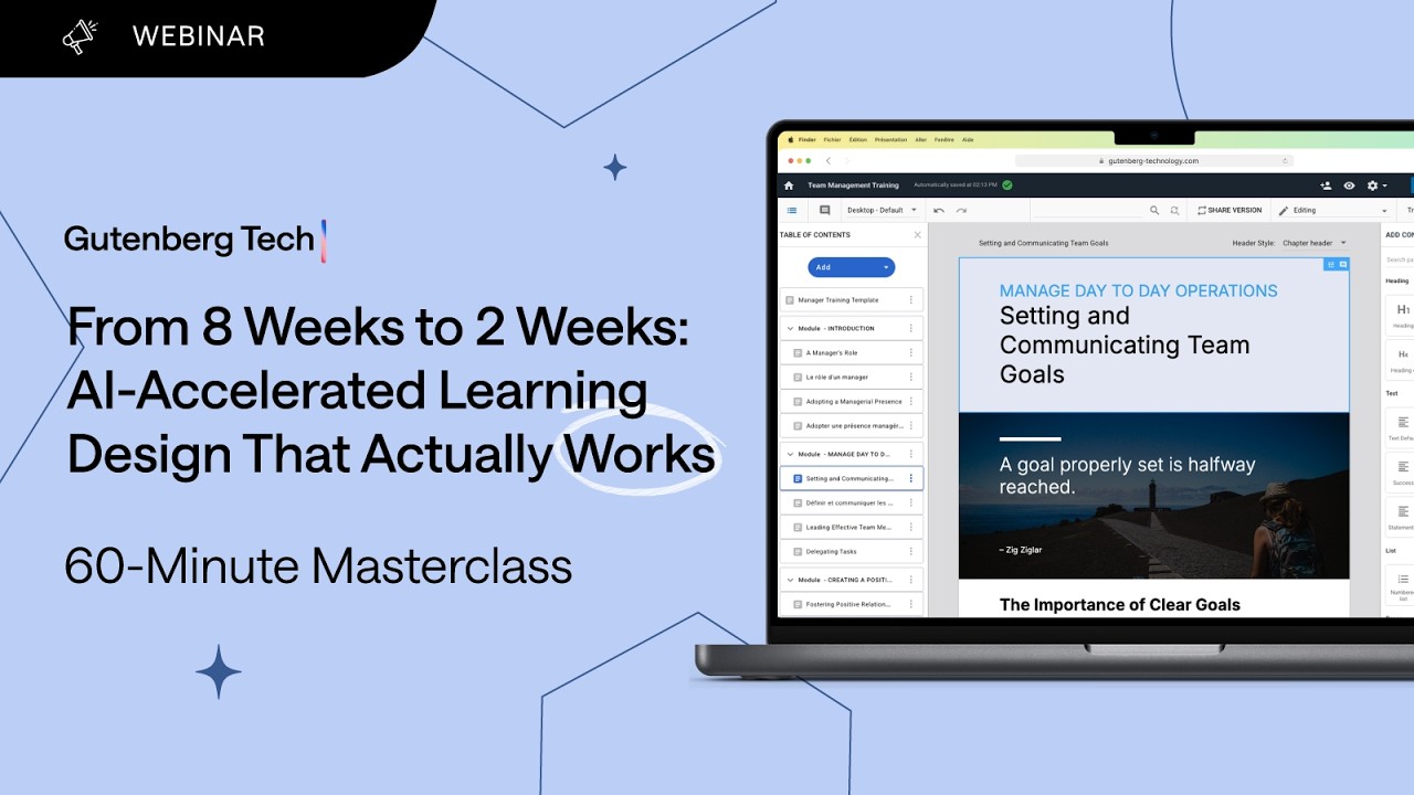 [Webinar] From 8 Weeks to 2 Weeks: AI-Accelerated Learning Design That Works