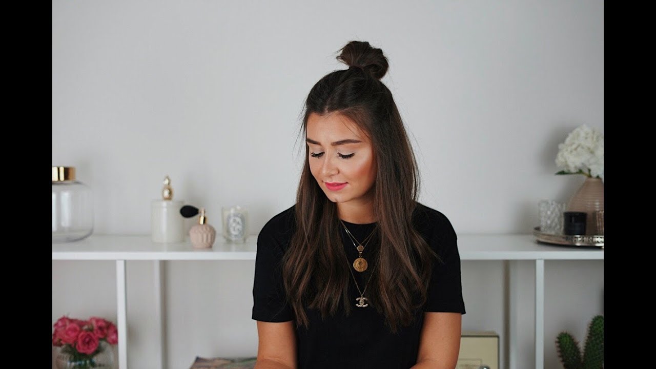 How To: Messy Half Bun Hairstyle