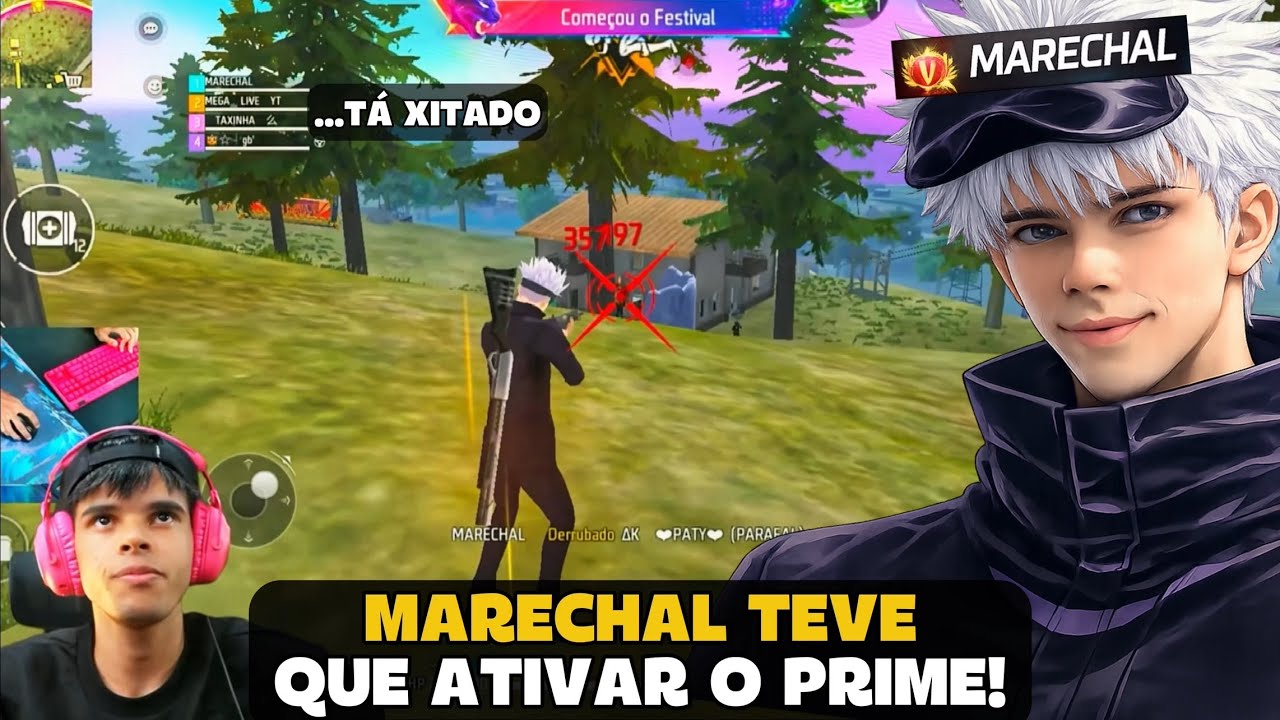 MARECHAL TEVE QUE ATIVAR O PRIME E LIMPOU O MAPA NA RANK! FREE FIRE - MARECHAL HIGHLIGHTS