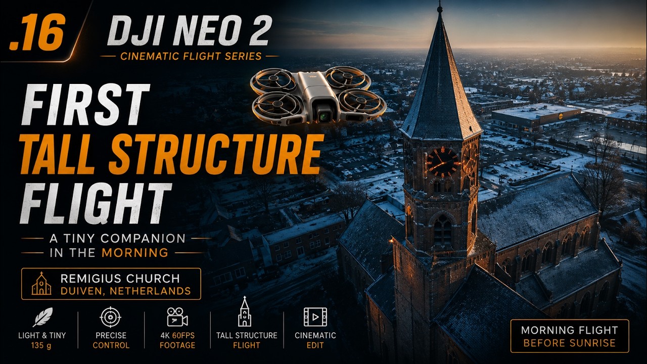 First Tall Structure Flight with the DJI Neo 2 — A Tiny Companion in the Morning