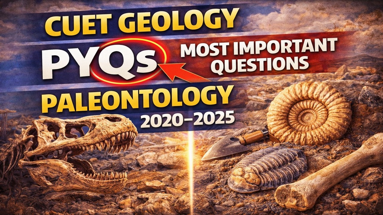 CUET Paleontology PYQs (2020–2025) | Most Important Questions for Exam