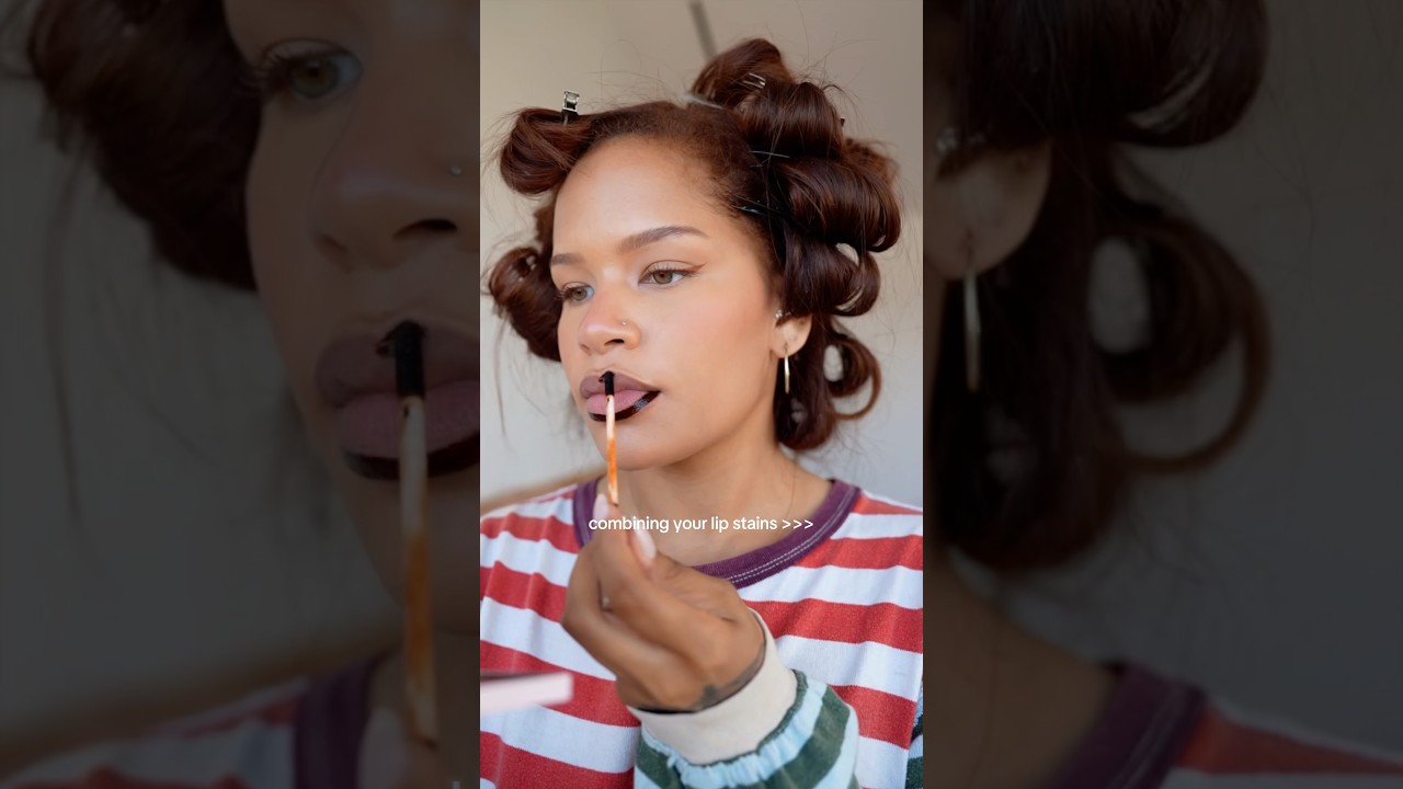 I love combining my lip stains! I used the sacheu lip stains in the shades hey-zel + pink&rsquo;d!