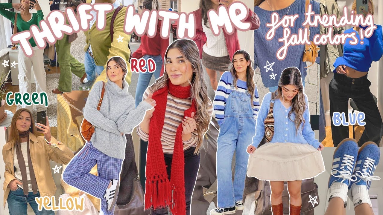 THRIFT WITH ME for FALL/WINTER COLORS YOU LOVE ❤️💙🤎💚 *2024 color trends*