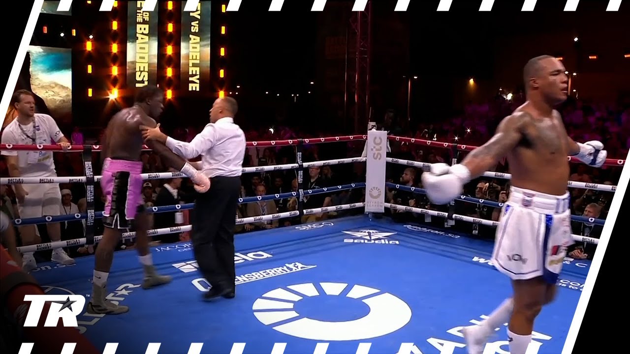 David Adeleye Punches Ref After Getting Knocked Out by Fabio Wardley