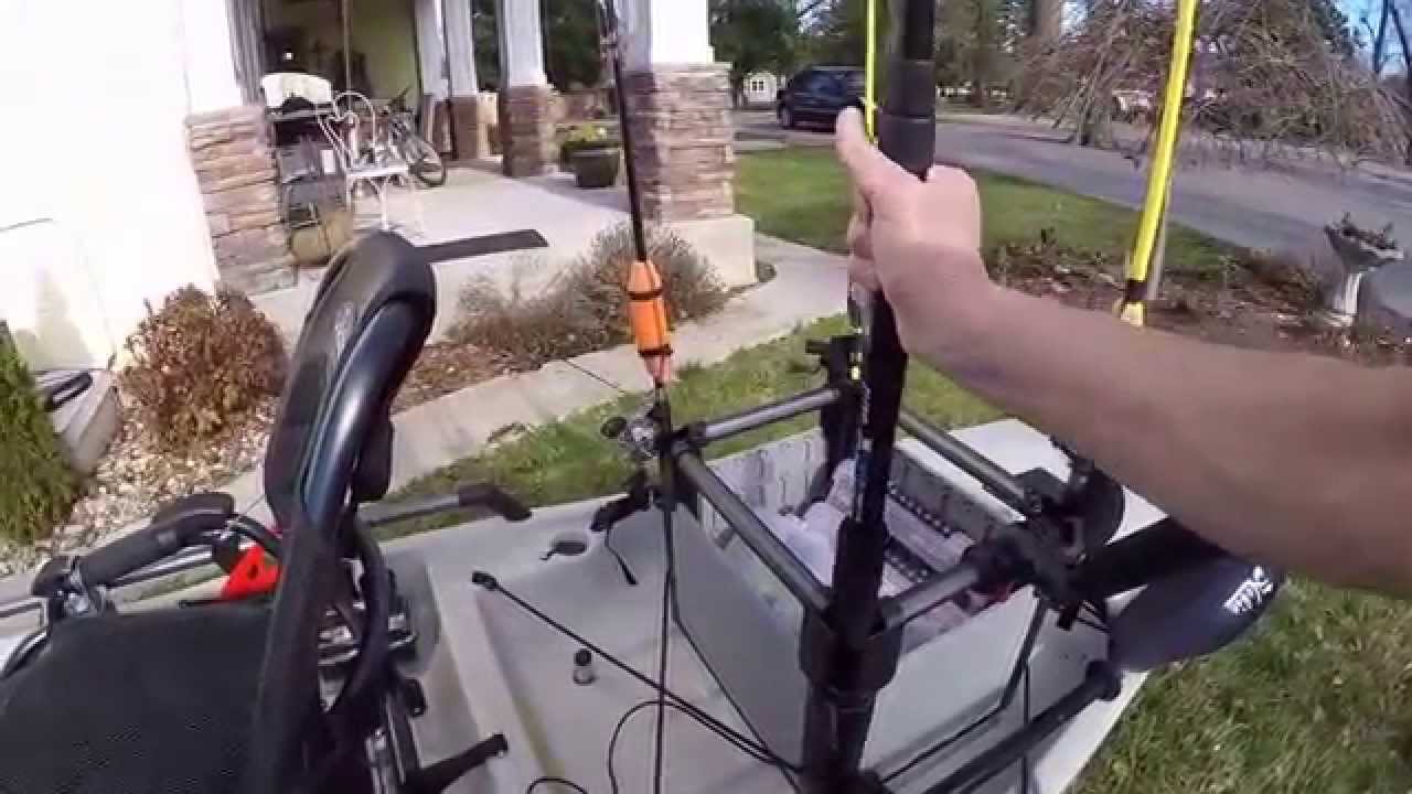 Hobie PA14 2015 set up for fishing.