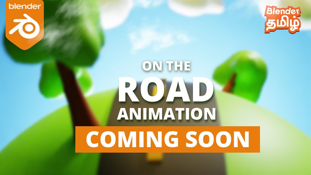 Driving in the road animation