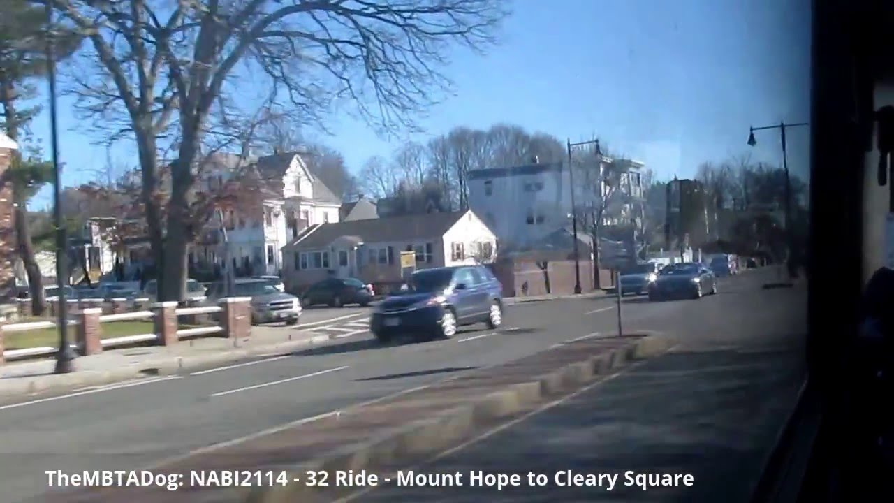 TheMBTADog: MBTA Bus 32 Ride - FOREST HILLS to WOLCOTT SQUARE via HYDE PARK AVENUE [NABI CNG 2114]