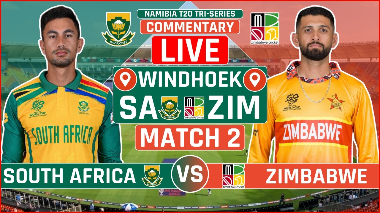 Tri Series 2026: South Africa vs Zimbabwe 2nd Match Live Score | SA vs ZIM Live Audio Commentary