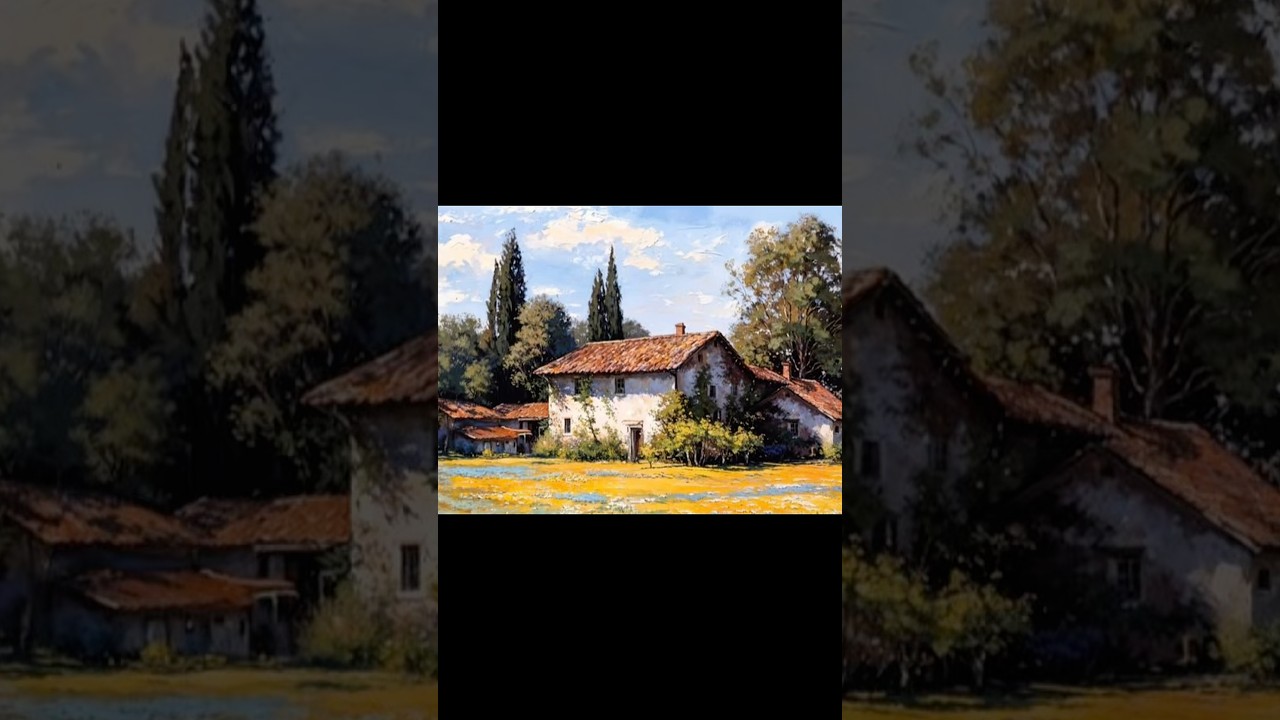 🎨 Painting a Peaceful Countryside House 