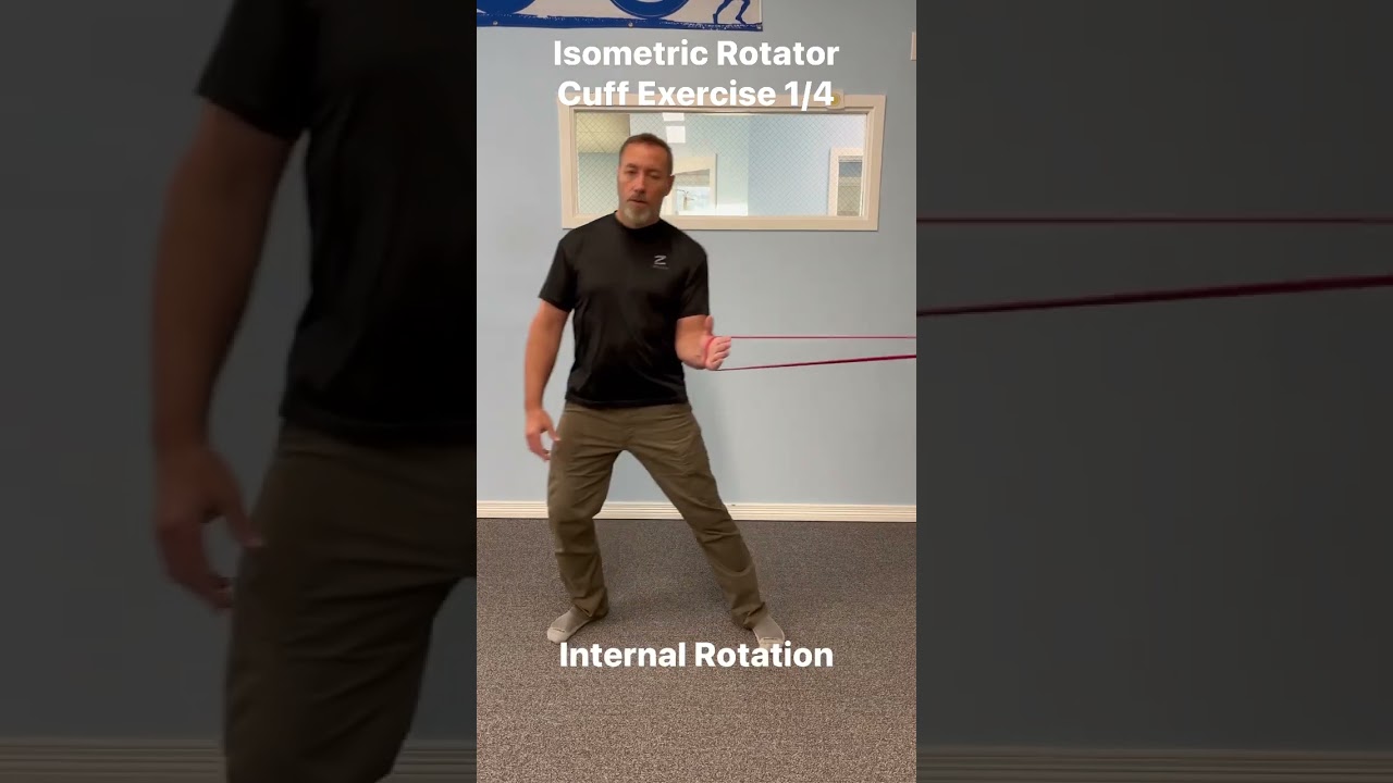 Isometric rotator cuff exercise 1/4, internal rotation, 
