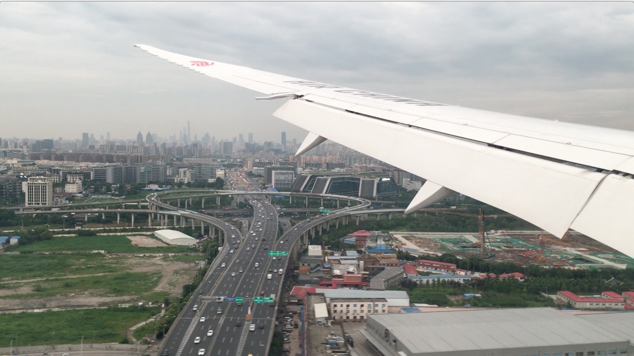 Air China Boeing 787-9 Approach & Landing at Shanghai Hongqiao Airport
