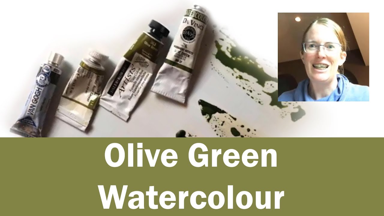 Comparing 4 Different Brands of Olive Green Watercolour