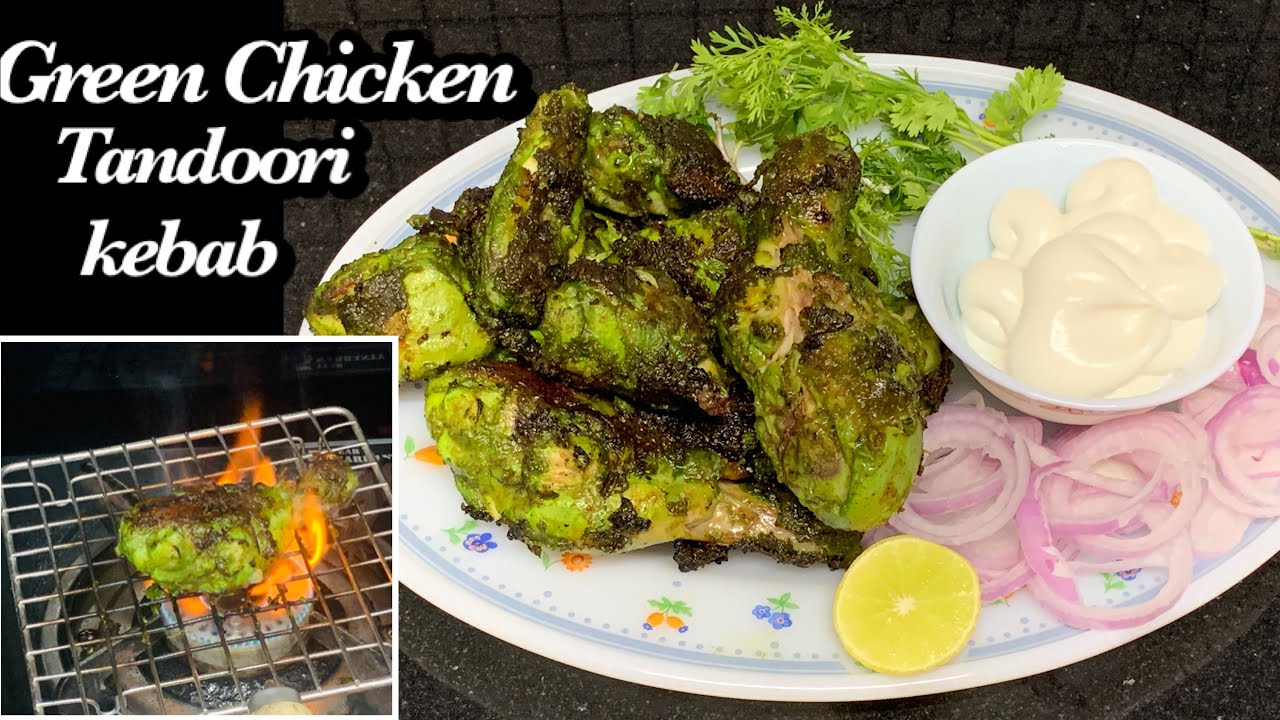 Green chicken tandoori kebab | No oven No Tandoor | Hariyali chicken tandoori kebab