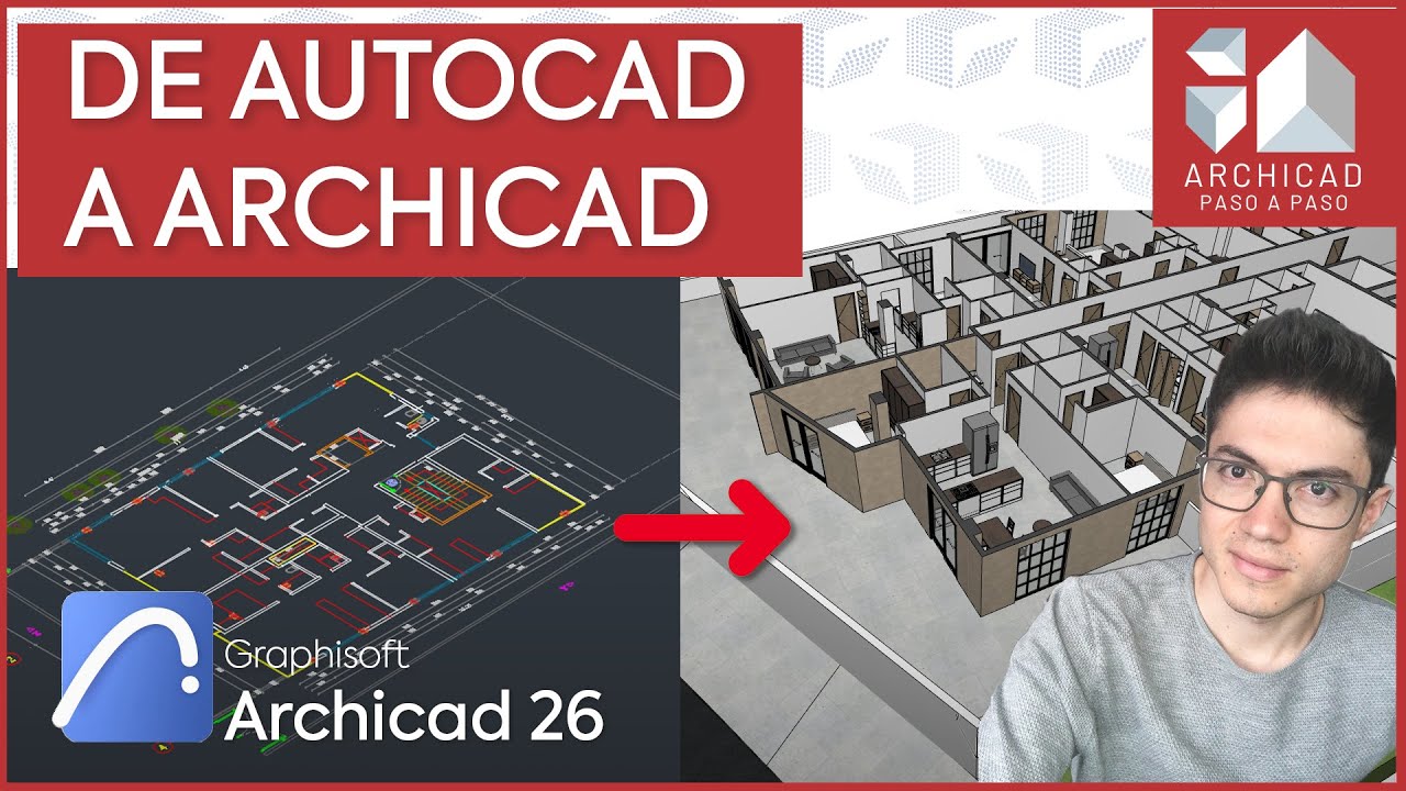 Modela tus planos DWG en ARCHICAD de forma FÁCIL | Guía básica | Archicad 26 | 2024