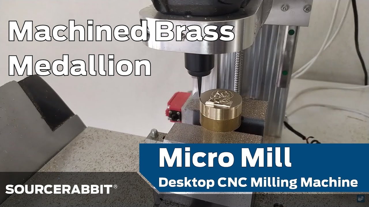 Machined Brass Medalion with the Micro Mill desktop CNC milling machine
