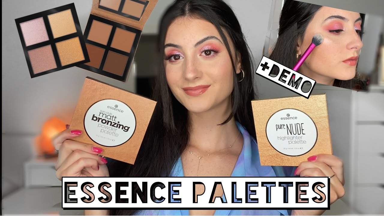 ESSENCE HIGHLIGHTER & BRONZING PALETTES | Review, Swatches + Demo