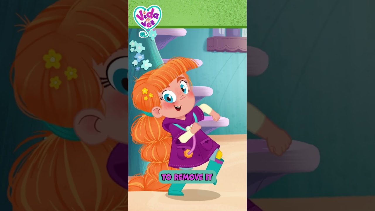Koa Learns To Fix a Cut (Vida's Boo Boo Song)  @VidaTheVet Animal Cartoons for Kids #animals #shorts