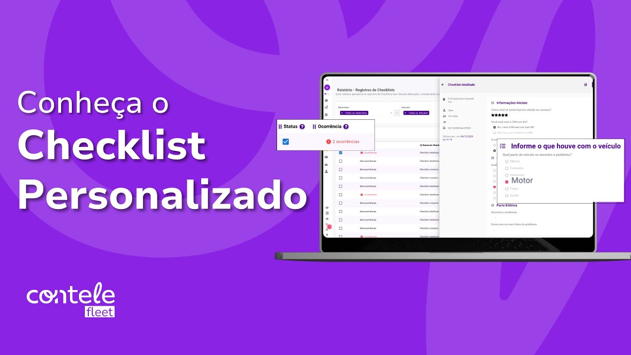 Checklist Personalizado do Contele Fleet