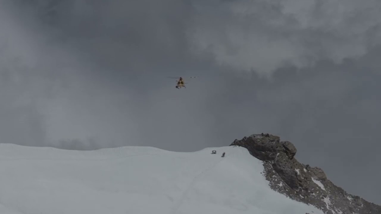 Soccorso di una guida infortunata alla punta Giordani (Monte Rosa)