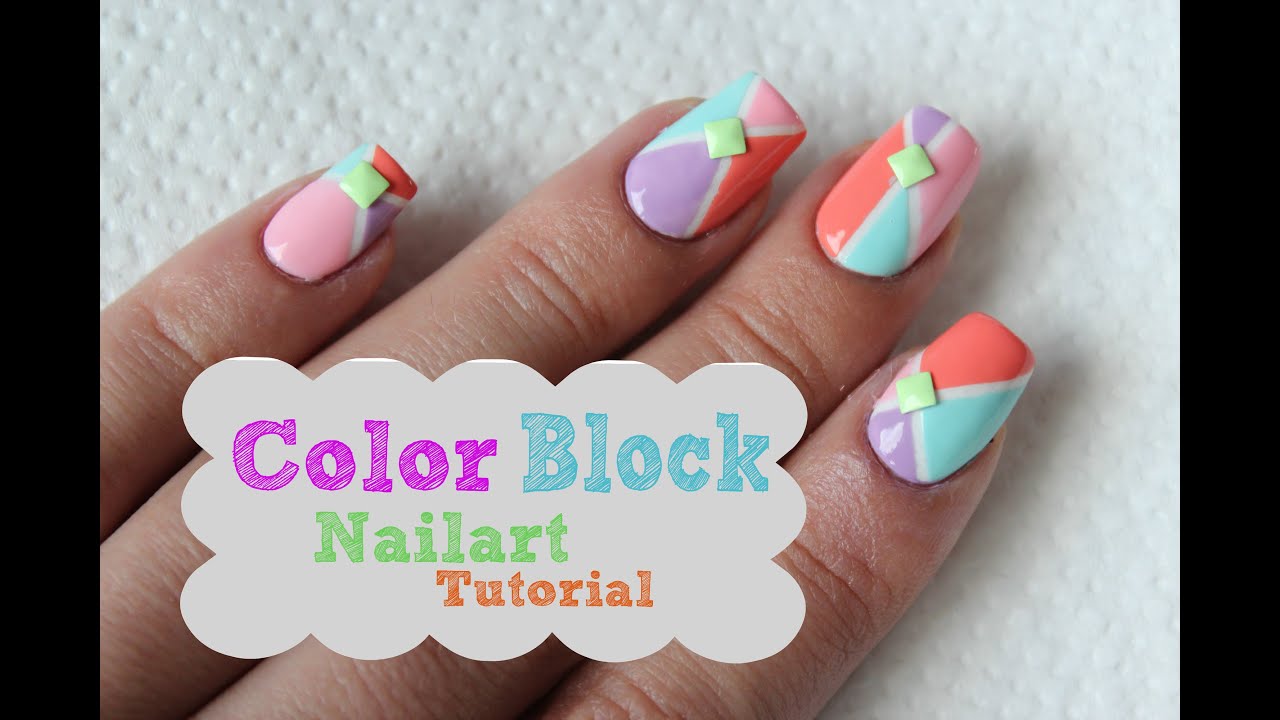 COLOR BLOCK NAILART TUTORIAL - LindasBeautyWorld