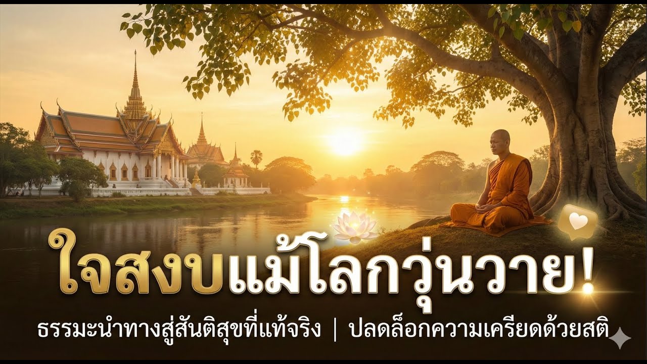 ใจสงบแม้โลกวุ่นวาย! ธรรมะนำทางสู่สันติสุขที่แท้จริง | ปลดล็อกความเครียดด้วยสติ
