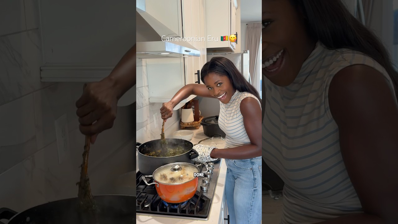How to make Cameroonian ERU✨Spinach, eru, crayfish, palm oil, peppers&hellip; &mdash; slow-cooked to perfection.