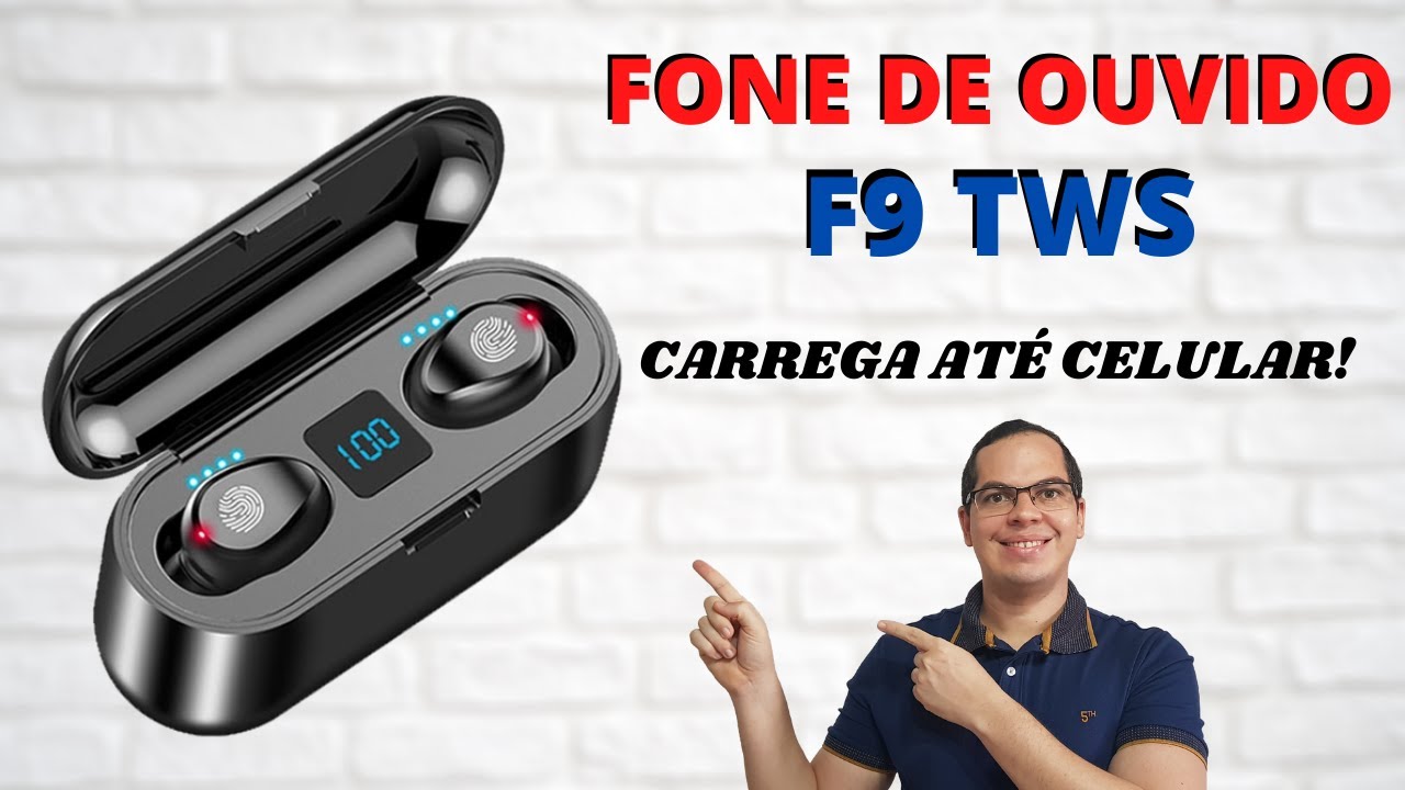 FONE DE OUVIDO TOUCH F9 TWS | ESSE CARREGA ATÉ CELULAR!!