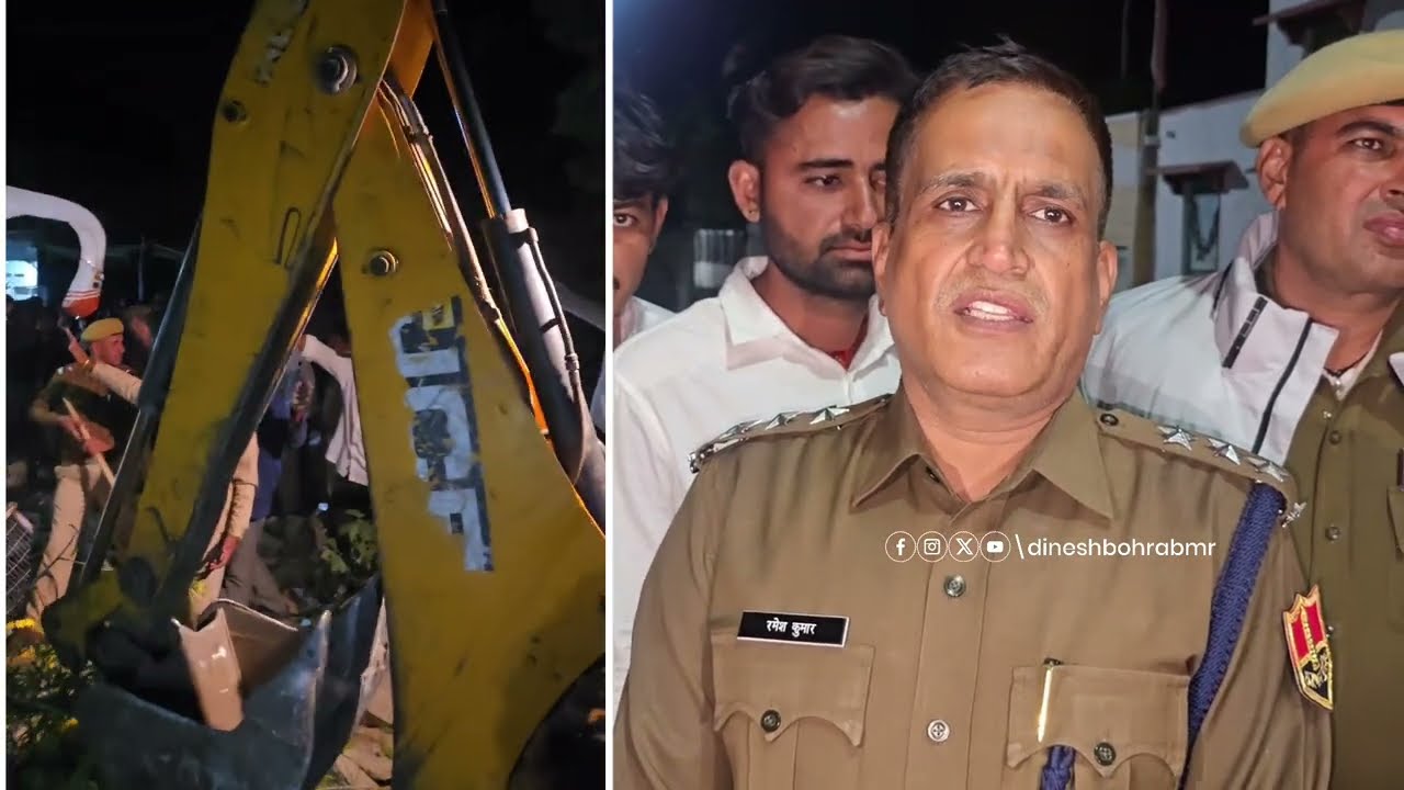 निंबड़ी माता मंदिर में घुसी MR ट्रेवल्स की बस,मंदिर को पहुंचा नुकसान, ड्राइवर समेत 4 घायल