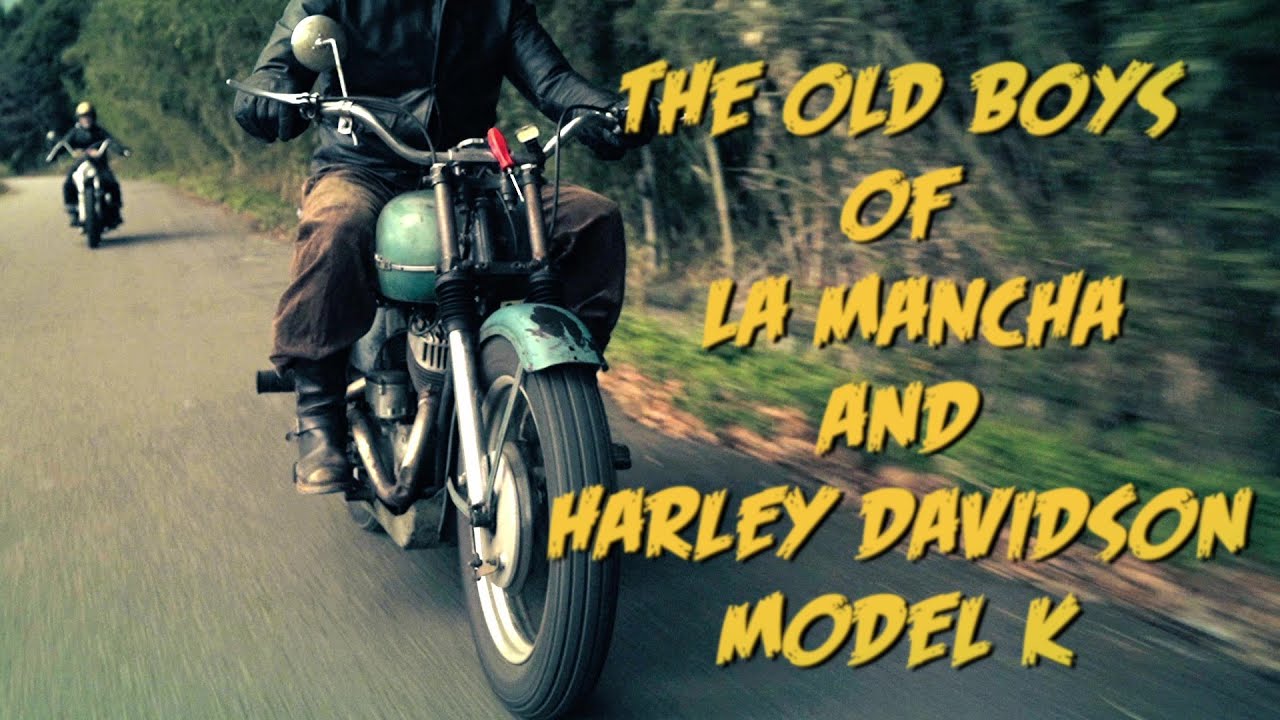 The old boys and Harley Davidson Model K.
