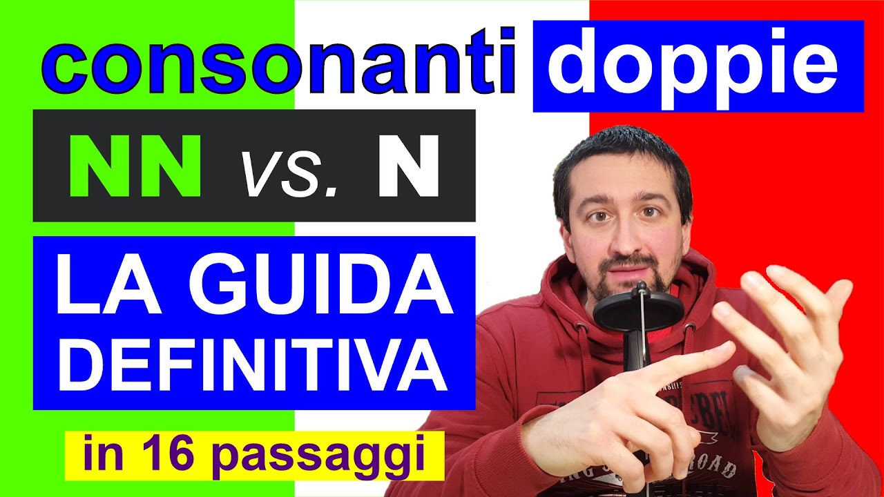 Le DOPPIE in italiano: Come si pronunciano le consonanti doppie - NN (16 esempi)