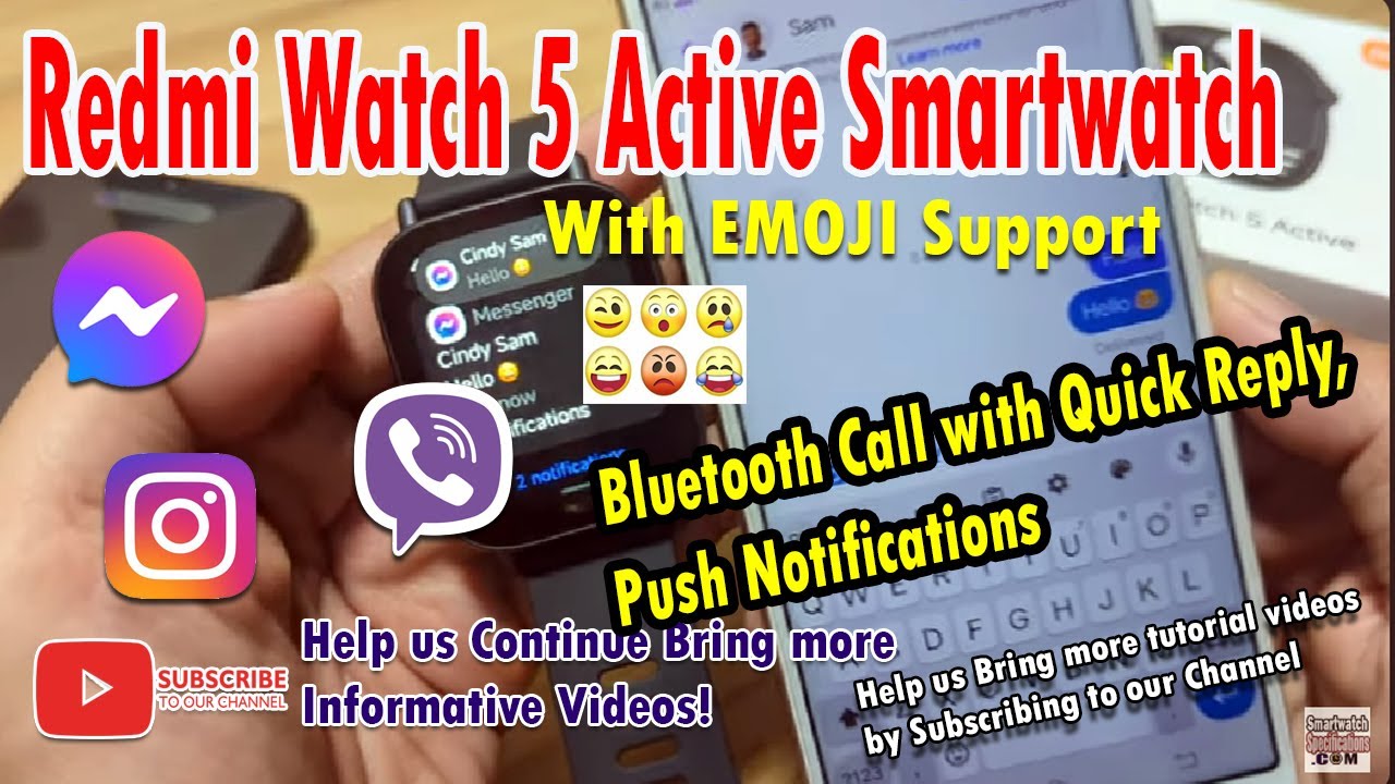 [Демо] Умные часы Redmi Watch 5 Active — Bluetooth-вызовы с быстрым ответом и push-уведомлениями