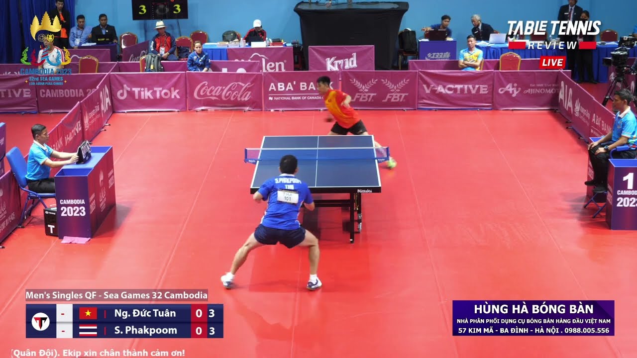 Nguyễn Đức Tuân (VIE) vs (THA) Sanguansin Phakpoom | Tứ Kết Đơn Nam | Sea Games 2023