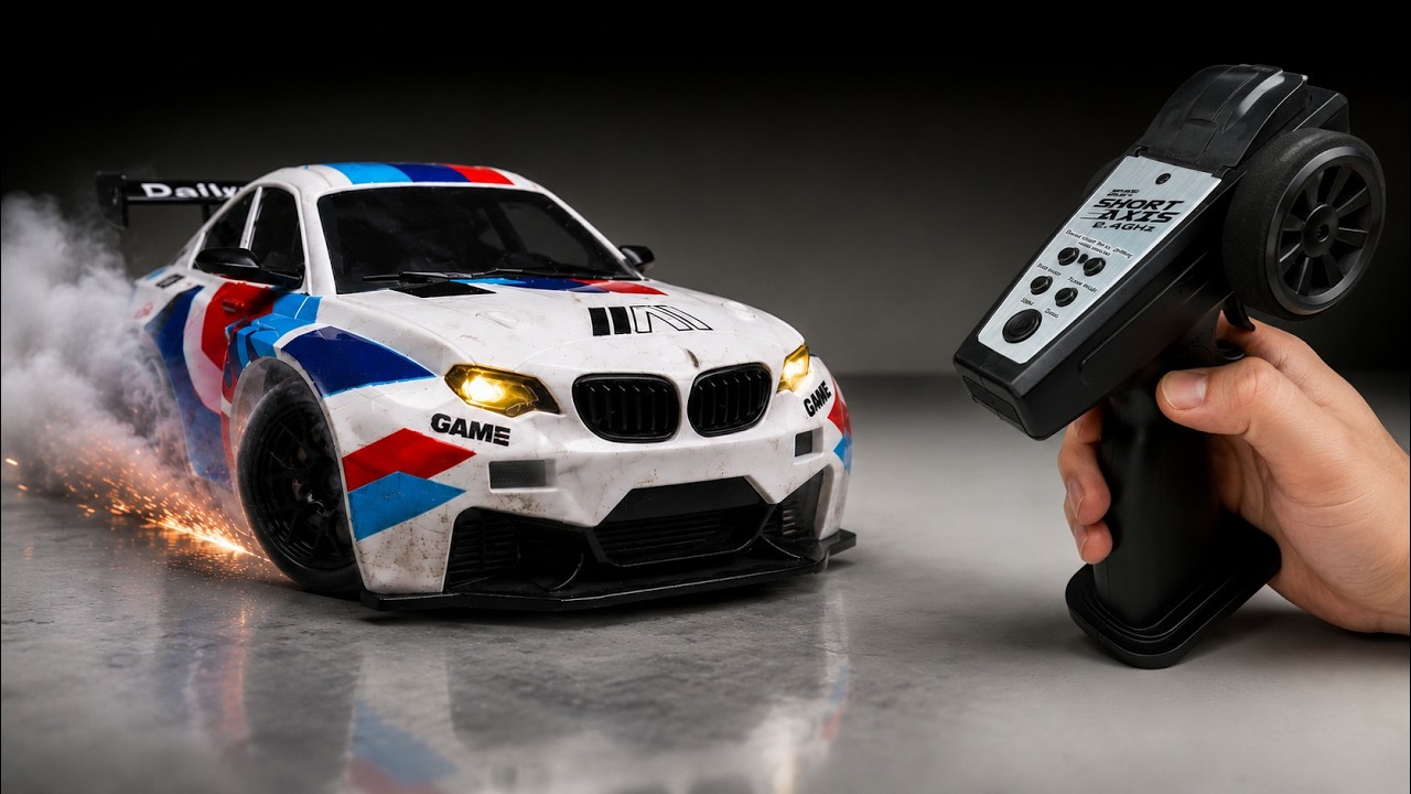 Unboxing of Mini BMW M4 Coupe RC Drift Car with Spark Function
