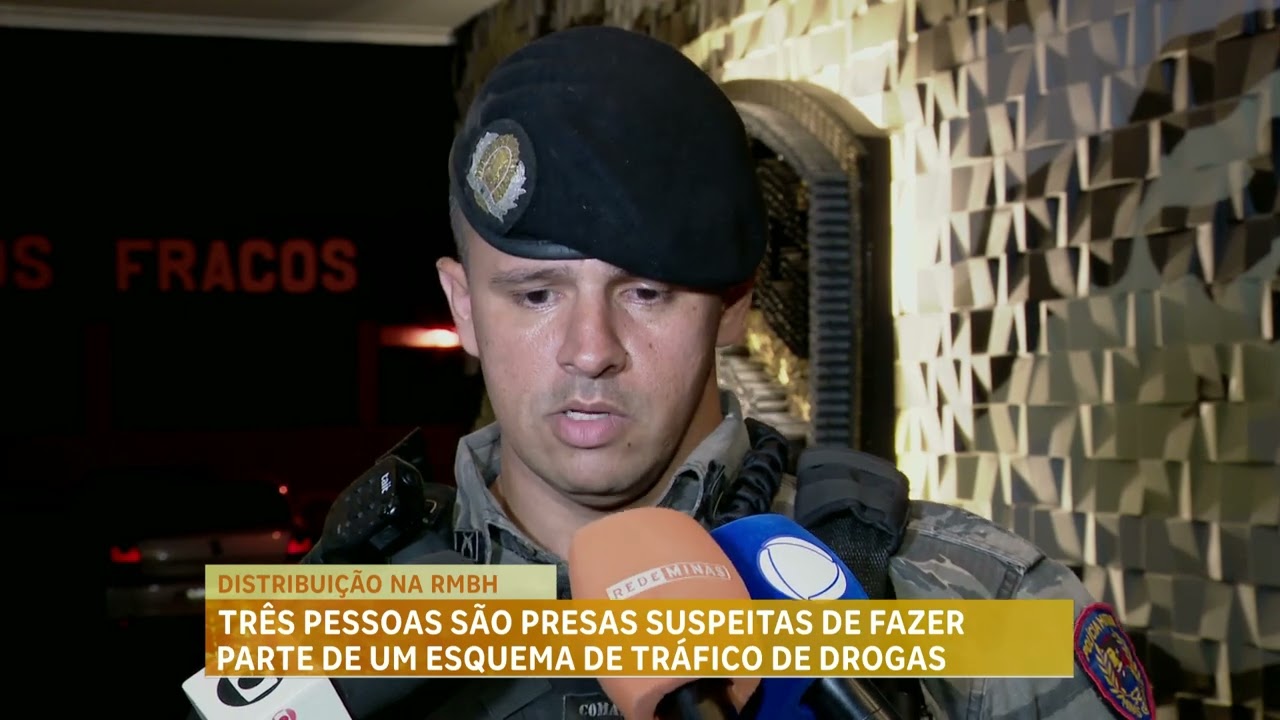 Três pessoas são presas suspeitas de envolvimento no tráfico de drogas na Grande BH