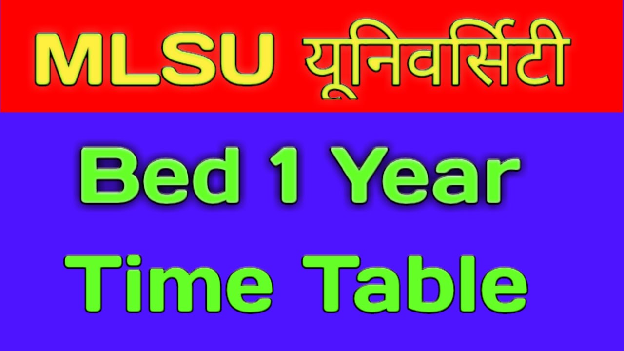 #mlsu Bed 1 year exam time table 2023/Bed 2023#bed@pcmvidyarthi