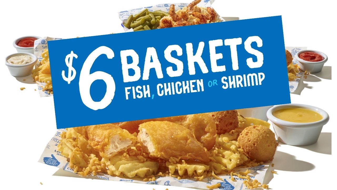 Fall flavor. Fall savings. $6 Baskets at Long John Silver&rsquo;s.