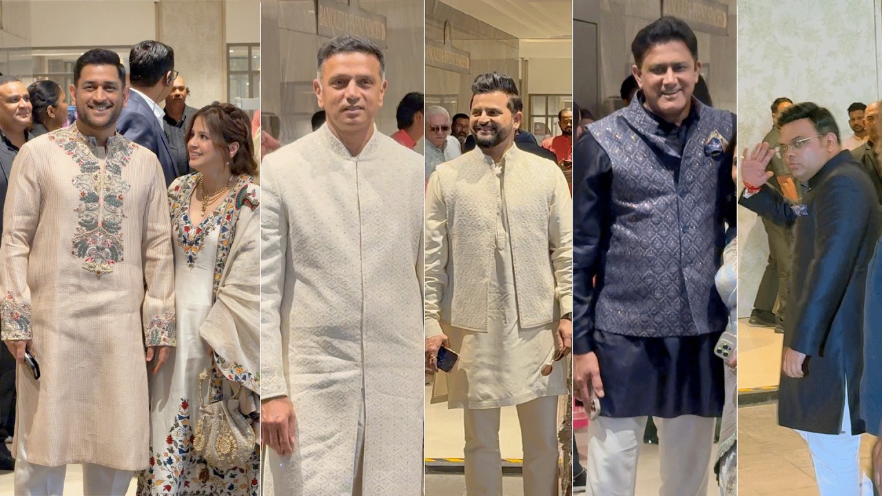 Indian Cricketers Visuals at Sachin Tendulkar Son Arjun Wedding Ceremony | Dhoni,Dravid,Suresh Raina