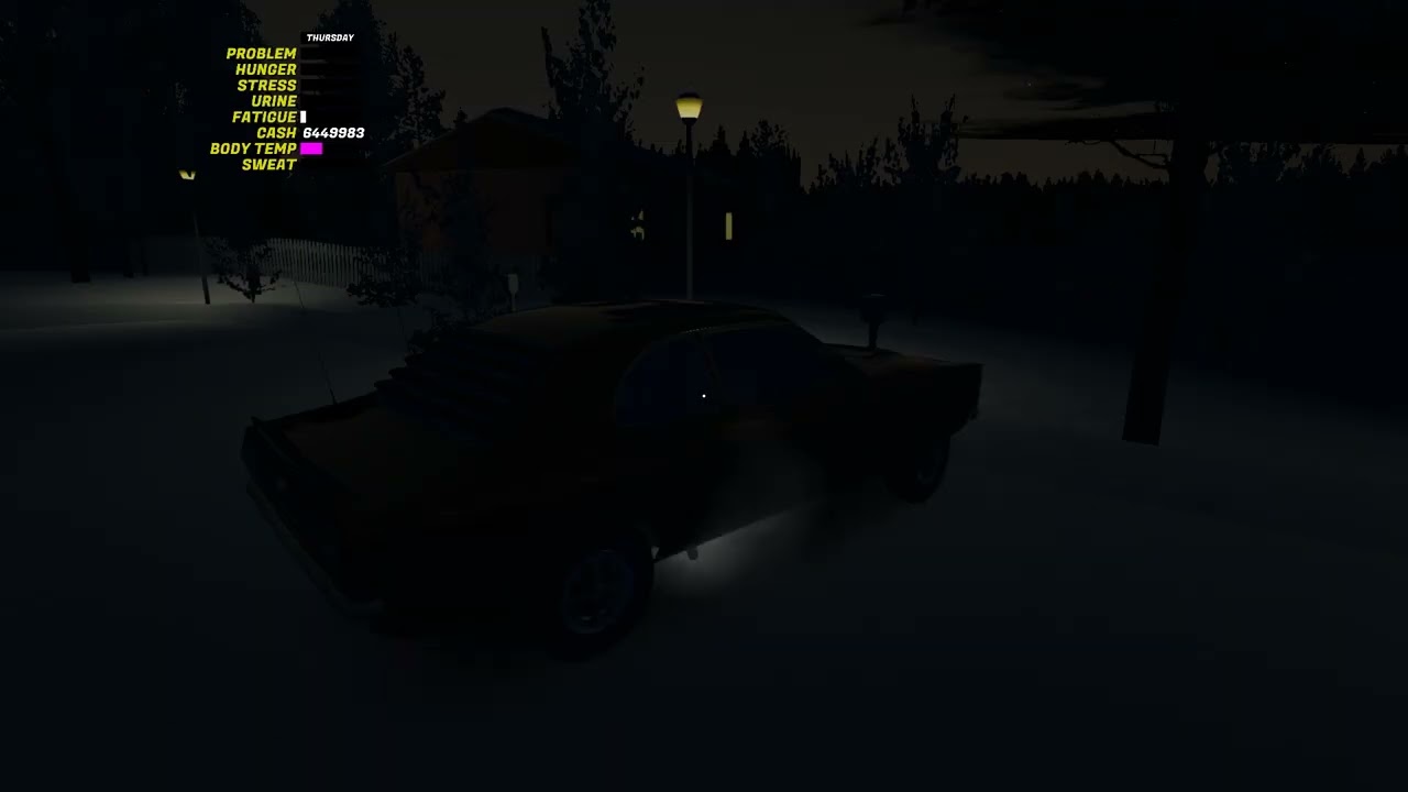 How to start the car on my winter car after it's been left outside all night