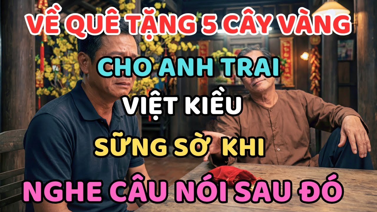 VỀ QUÊ TẶNG 5 CÂY VÀNG CHO ANH TRAI, VIỆT KIỀU SỮNG SỜ KHI NGHE CÂU NÓI SAU ĐÓ