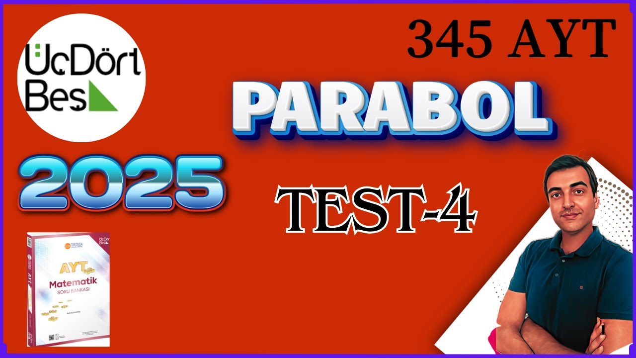 PARABOL/ TEST-4/ 2025 345 AYT MATEMATİK SORU BANKASI ÇÖZÜMLERİ