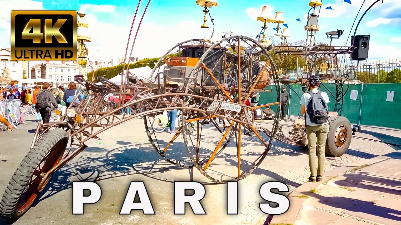 🇫🇷Paris, France 4K Walk - Champs-Élysées - Place de la Concorde - Tuileries Garden - Louvre Museum
