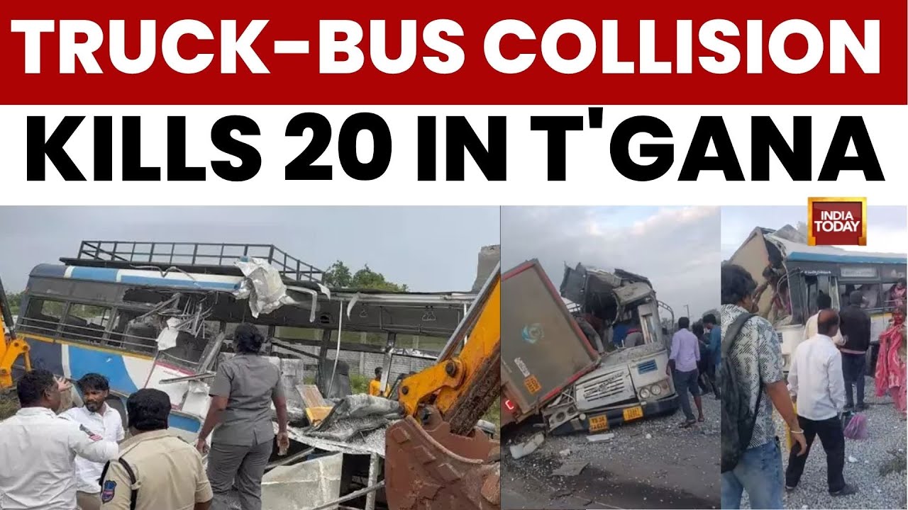 Telangana Accident: 19 Dead, 20 Injured as Bus and Truck Collide Head-On in Rangareddy | India Today