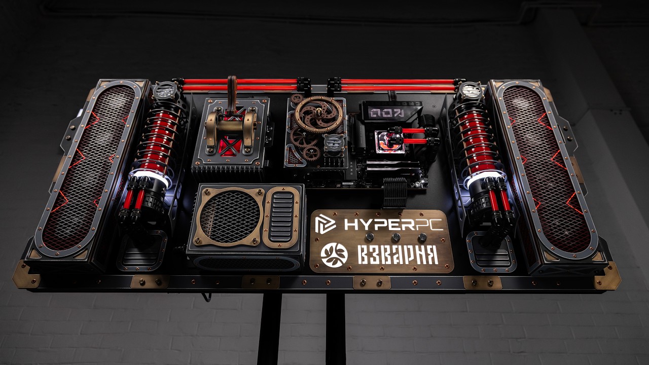 Самый мощный настенный ПК в стиле SteamPunk - HYPERPC WALL