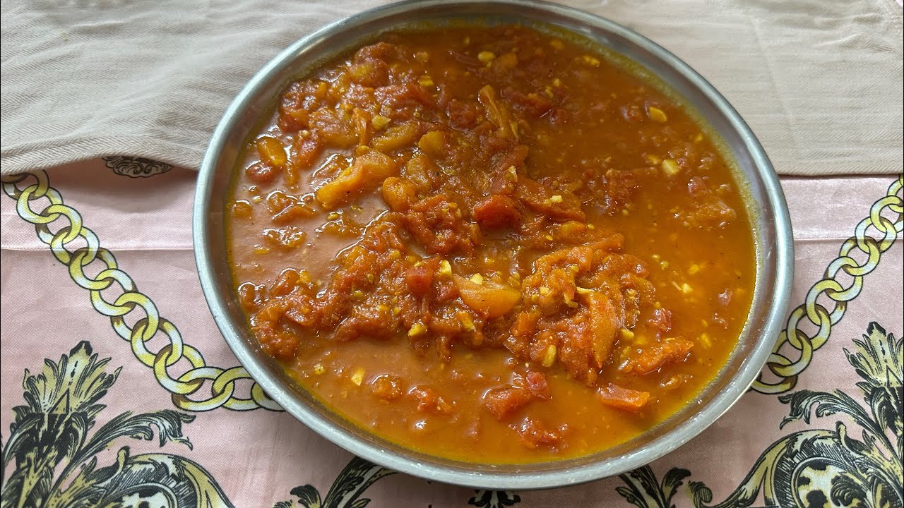 Tomates a la sarten receta de mi suegra árabe 🥰 (galait al bandora)
