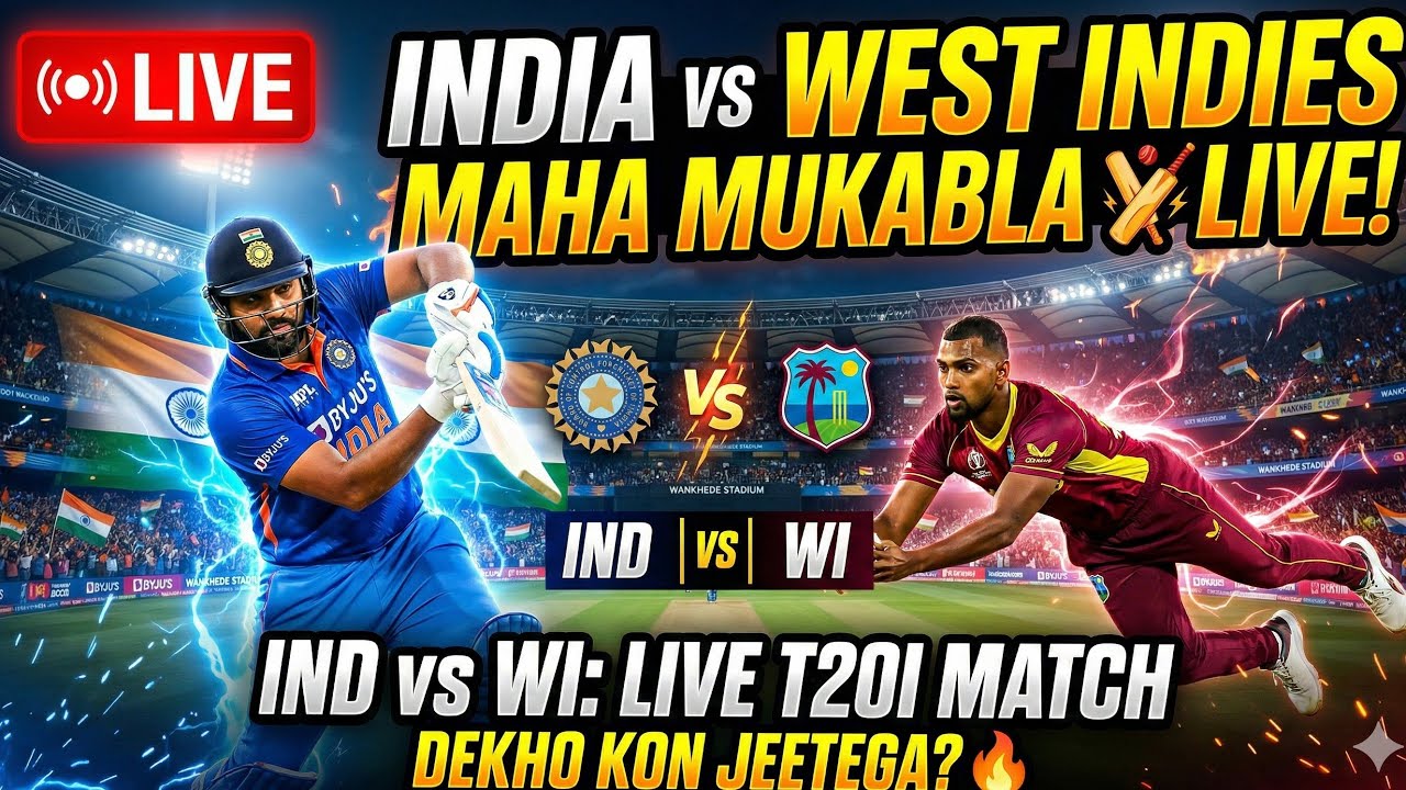 LIVE SCORE: India vs West Indies Maha Mukabla! 🏏 Kaun Jitega Aaj? 😱